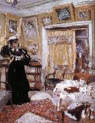 Edouard Vuillard Wear black clothes woman oil painting on canvas